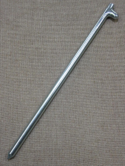 18 inch forged head steel stake with zinc electroplated finish