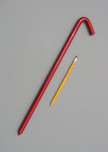 18″ Hook Style Stake Red