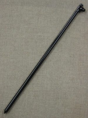 24 inch black tent stake with forged head