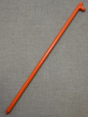 24 inch orange tent stake with forged head
