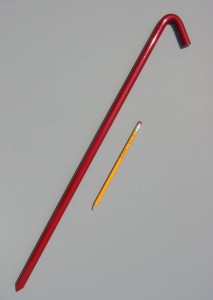 24″ Hook Style Stake Red